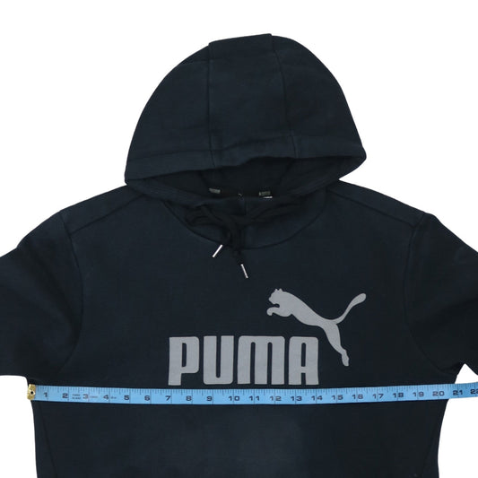 Mens UK Size S PUMA Black Pullover Hoodie