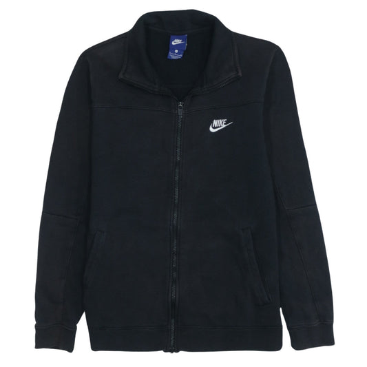 Nike Womens Black Full Zip Track Jacket Size S Cotton Blend