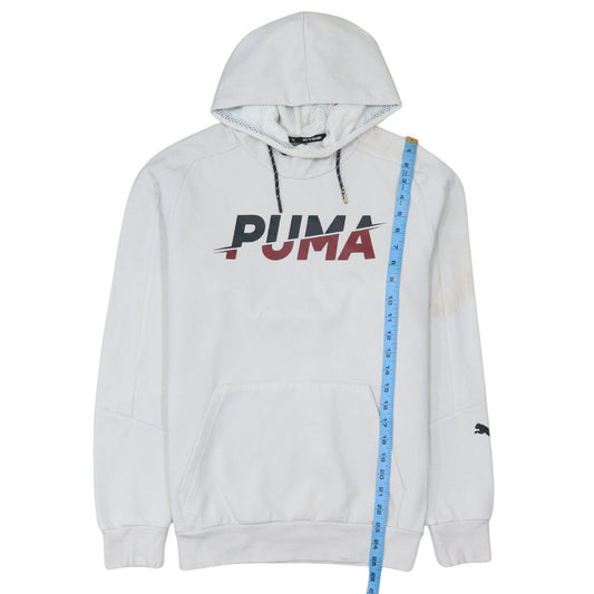 Mens UK Size S PUMA White Pullover Hoodie
