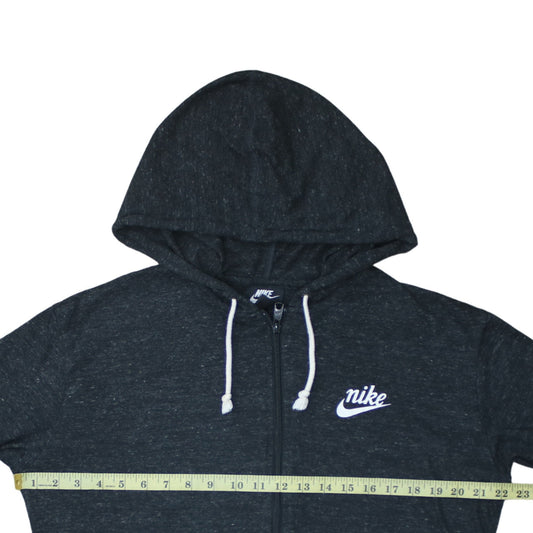 Womens UK Size M Nike Black Full Zip Hoodie