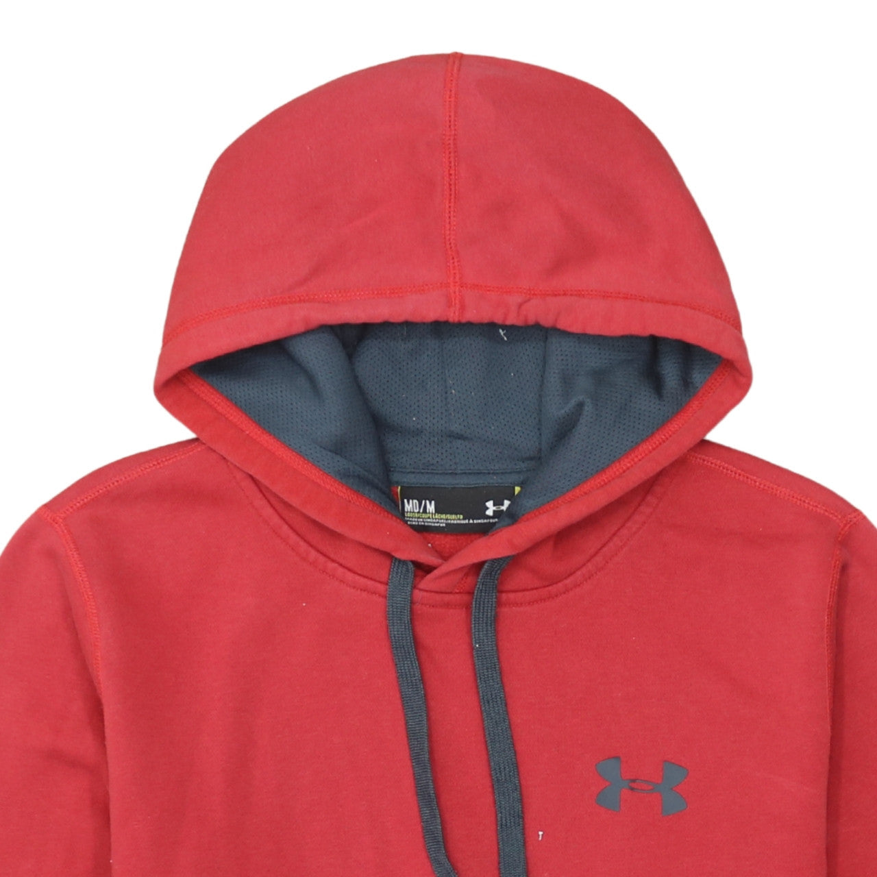 Mens UK Size M Under armour Red Pullover Hoodie