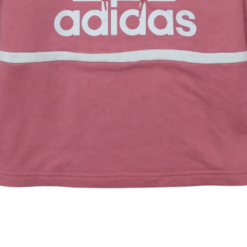 Womens UK Size L adidas Pink Pullover Hoodie