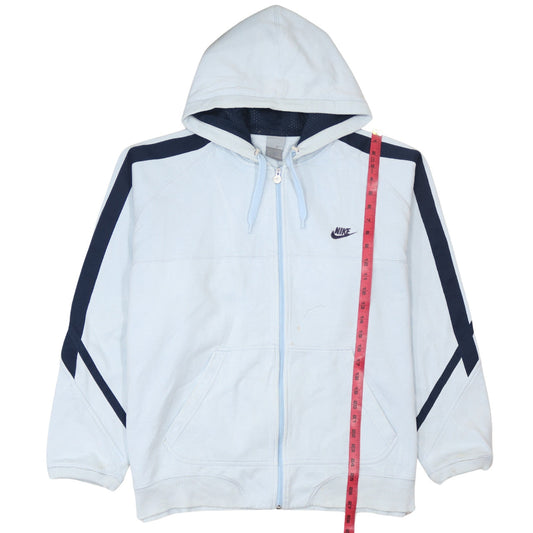 Mens UK Size XL Nike Blue Full Zip Hoodie