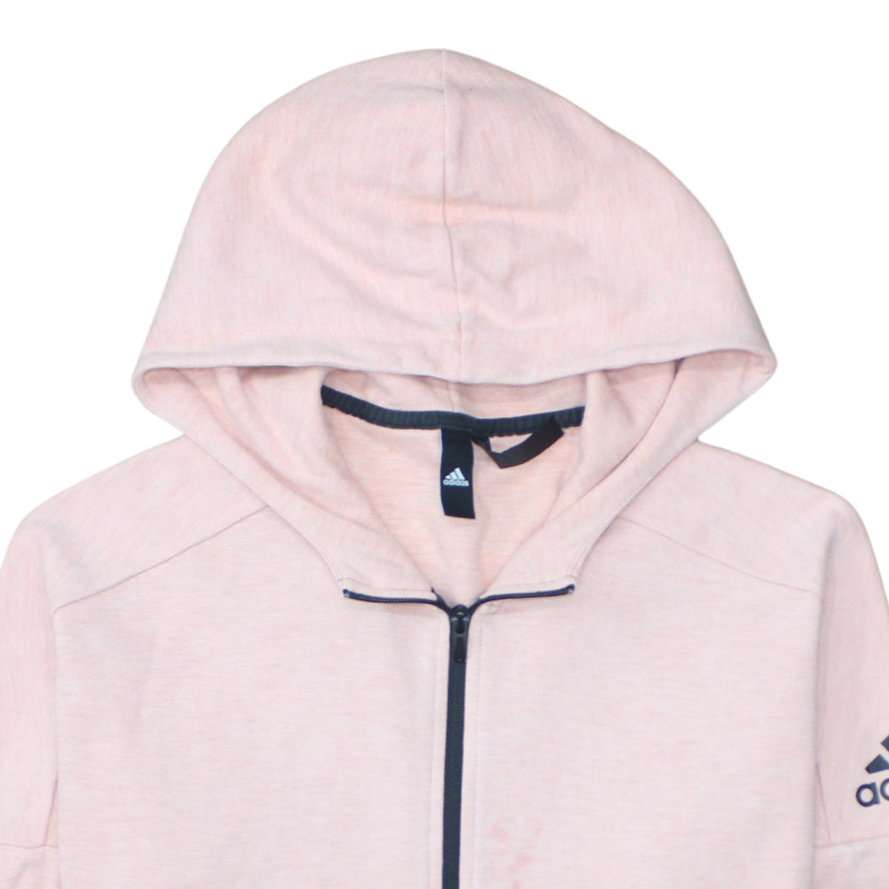 Mens UK Size M adidas Pink Full Zip Hoodie