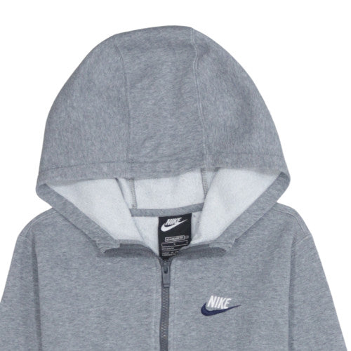 Additional view of Nike boys’ grey colourblock 1/4 zip fleece hoodie, size L, 147-158cm