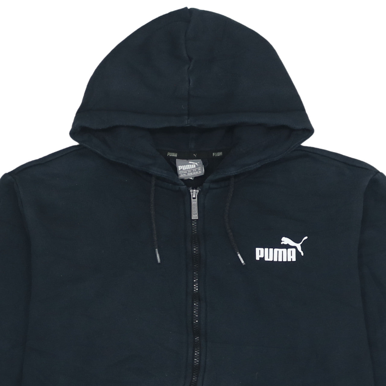 Womens UK Size XL PUMA Black Full Zip Hoodie