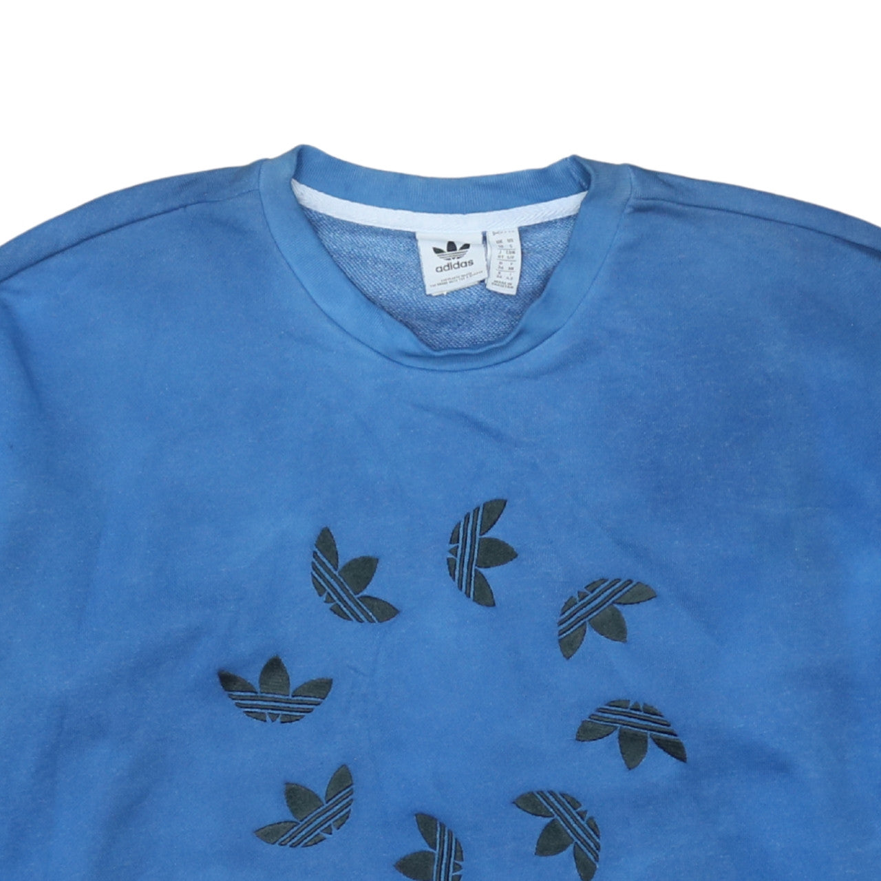 Womens UK Size 10 adidas Blue Pullover Sweatshirt