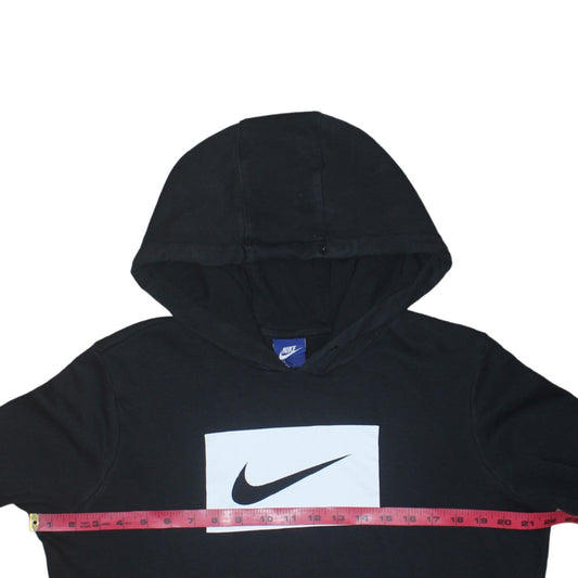 Womens UK Size L Nike Black Pullover Hoodie