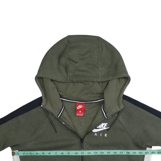 Mens UK Size S Nike Green Full Zip Hoodie