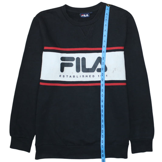 Mens UK Size L FILA Black Pullover Sweatshirt