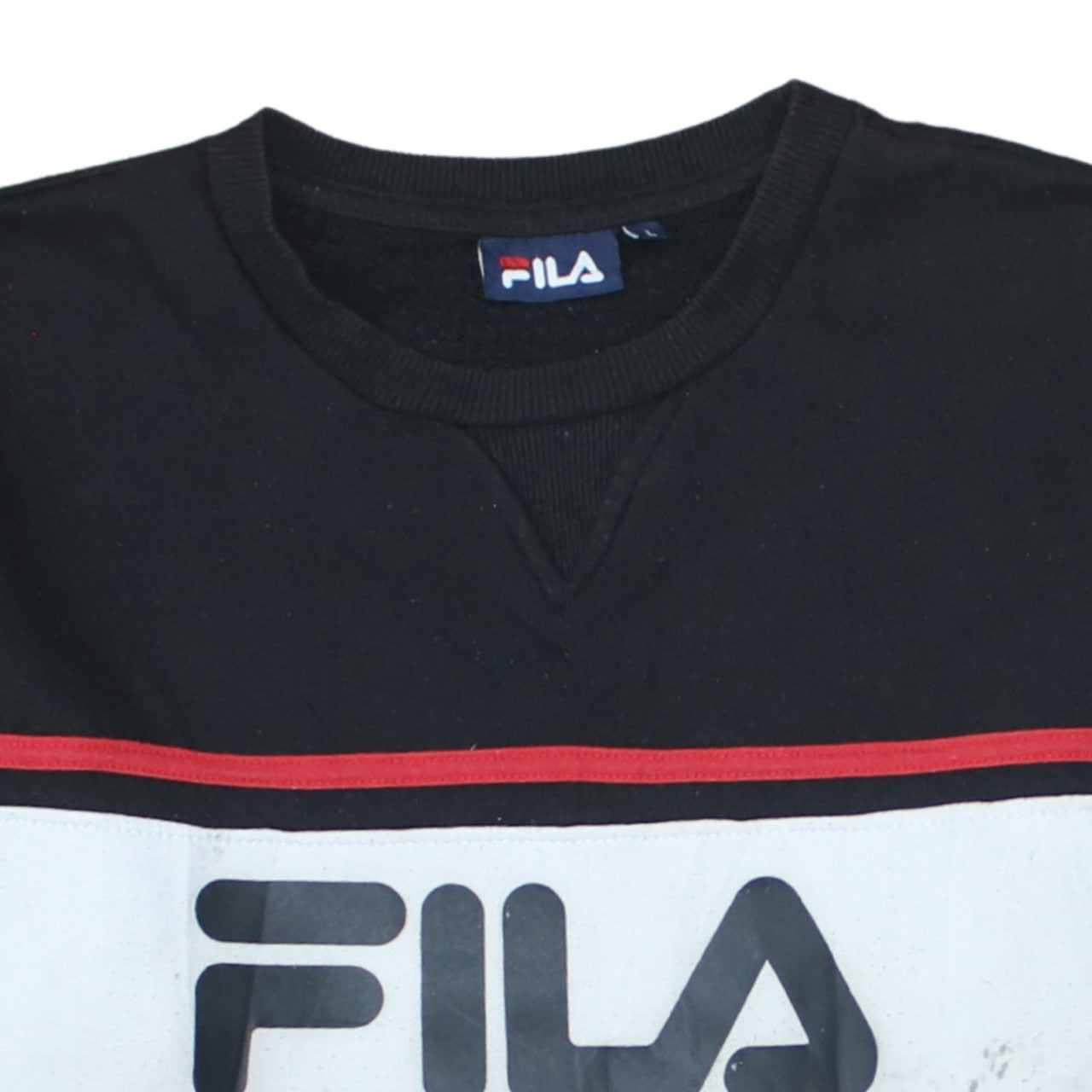 Mens UK Size L FILA Black Pullover Sweatshirt