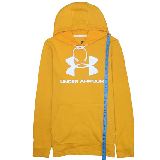 Mens UK Size S Under armour Yellow Pullover Hoodie