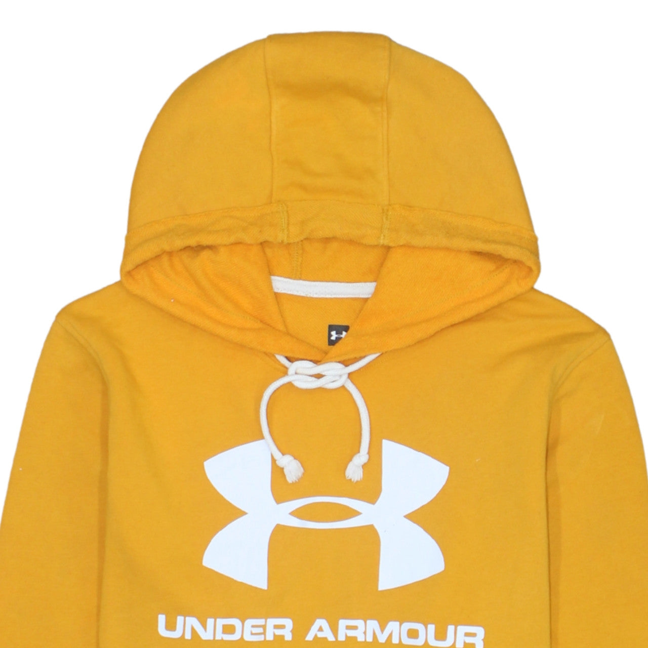 Mens UK Size S Under armour Yellow Pullover Hoodie