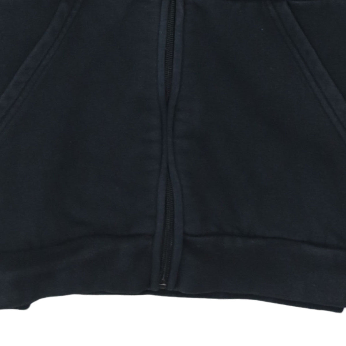 Additional view of adidas boys’ black full zip hoodie, size 11-12, years sports casual sweatshirt