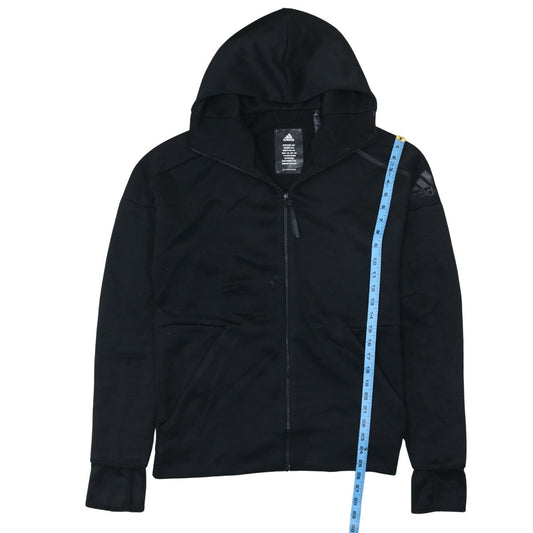 Mens UK Size M adidas Black Full Zip Hoodie
