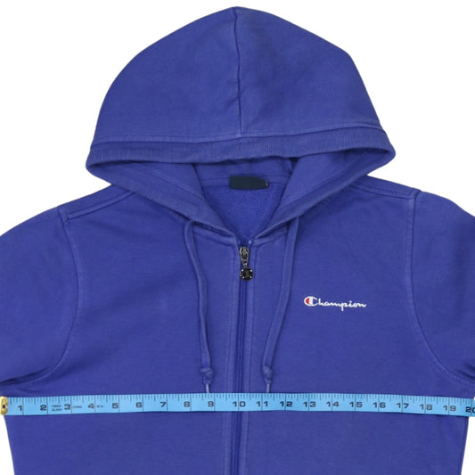 Womens UK Size L Champion Blue Full Zip Hoodie