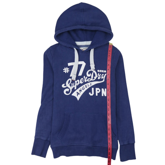 Womens UK Size S Superdry Blue Pullover Hoodie