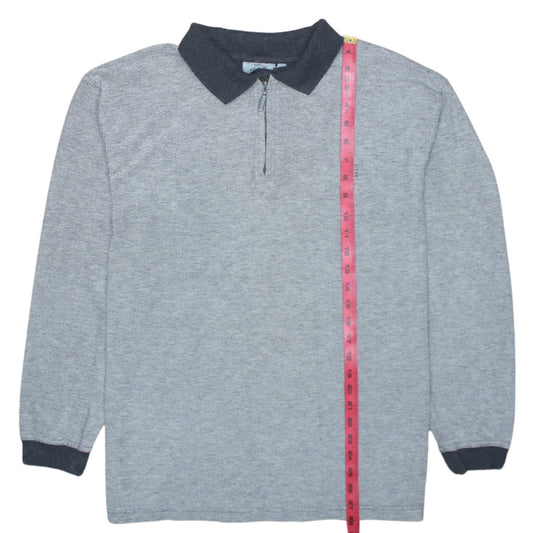 Mens UK Size L BRICE Grey Henley Sweatshirt