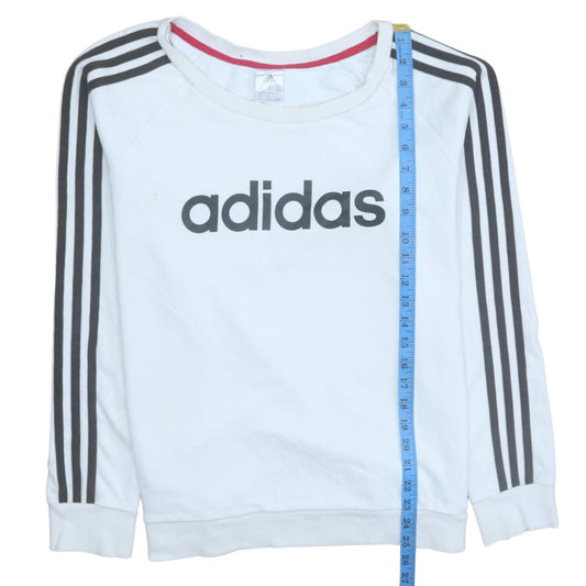 Womens UK Size XL adidas White Pullover Sweatshirt