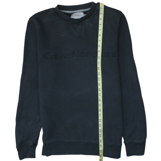 Mens UK Size L Calvin Klein Jeans Black Pullover Sweatshirt