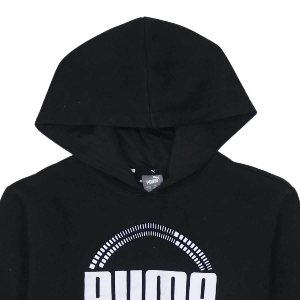 Additional view of Puma boys’ black pullover hoodie 13-14 years fleece hooded sweatshirt