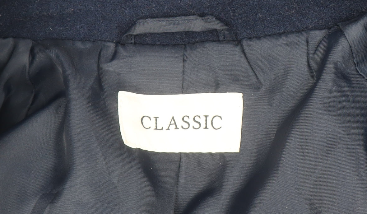 Womens UK Size 14 Marks and Spencer Blue Overcoat