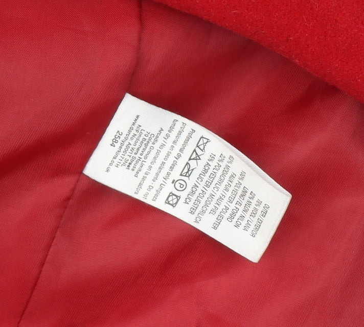 Womens UK Size 14 Dorothy Perkins Red Parka Coat