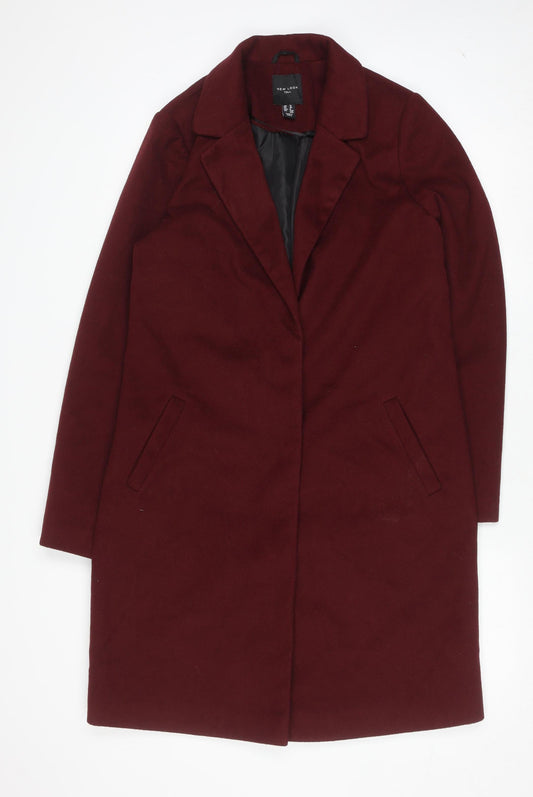Womens UK Size 12 New Look Red Overcoat