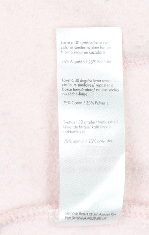 Additional view of Jack Wills girls’ pink full zip logo hoodie 11-12 years