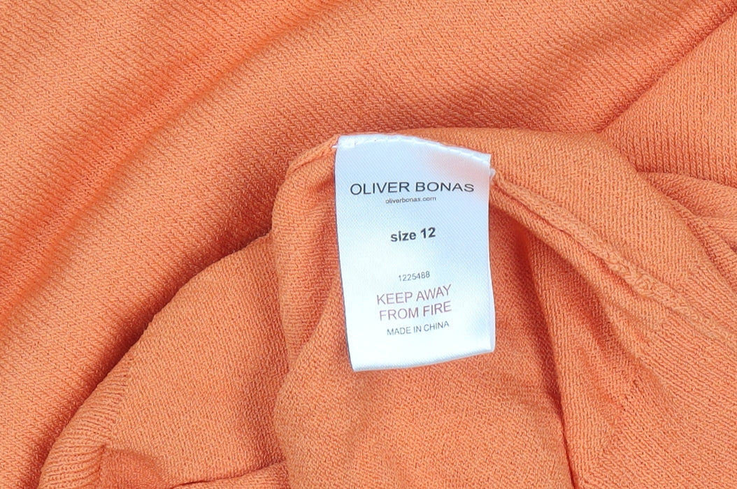 Womens UK Size 12 Oliver Bonas Orange Pullover Jumper