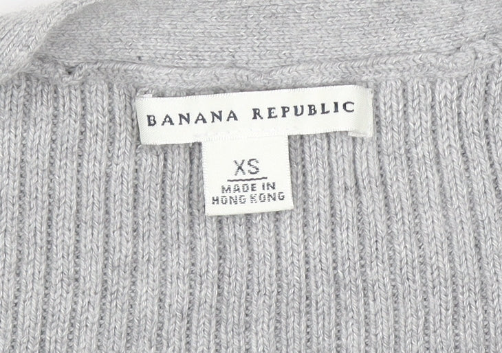 Womens UK Size XS Banana Republic Grey Cardigan Jumper