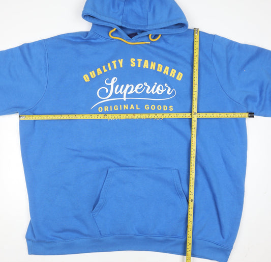 Mens UK Size 5XL BadRhino Blue Pullover Hoodie