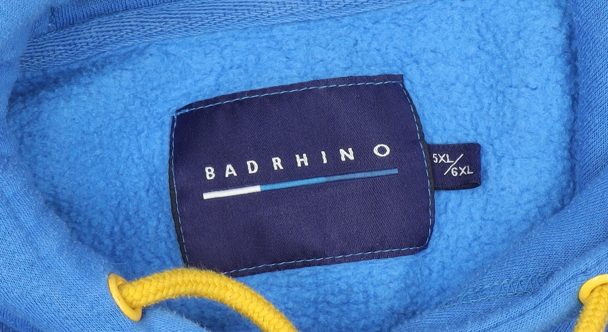 Mens UK Size 5XL BadRhino Blue Pullover Hoodie