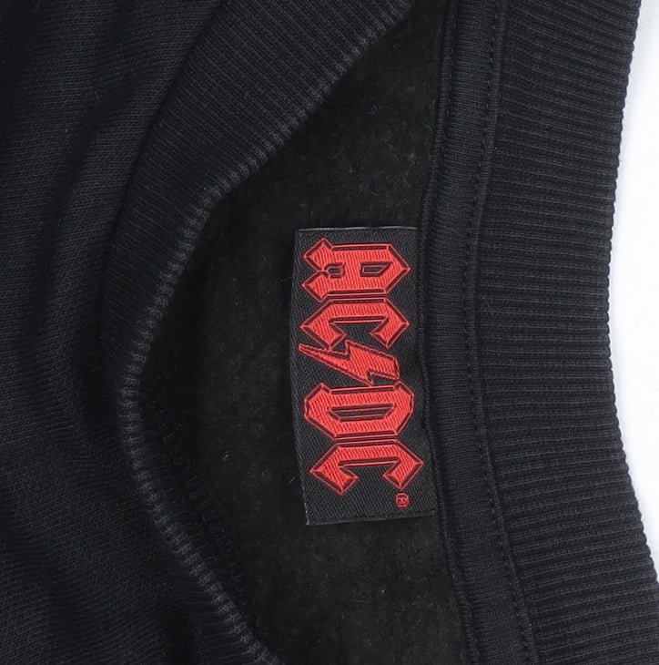 Womens UK Size 8 AC/DC Black Pullover Sweatshirt