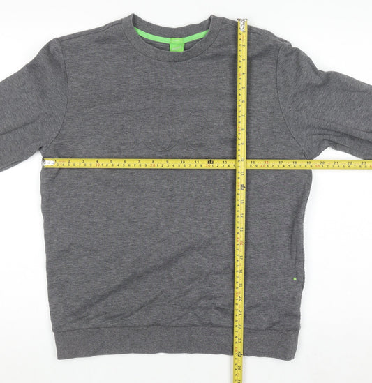 Mens UK Size M HUGO BOSS Grey Pullover Sweatshirt