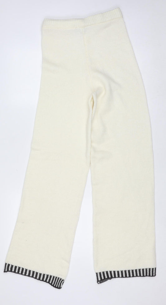 Womens UK Size L Boohoo Regular Fit CasualTravel Ivory Trousers