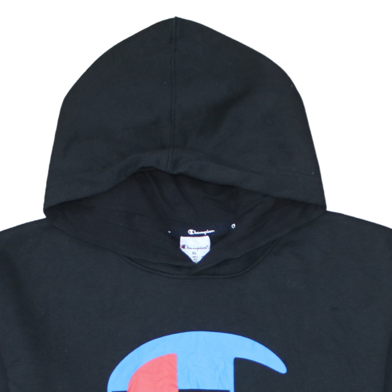 Mens UK Size XL Champion Black Pullover Hoodie
