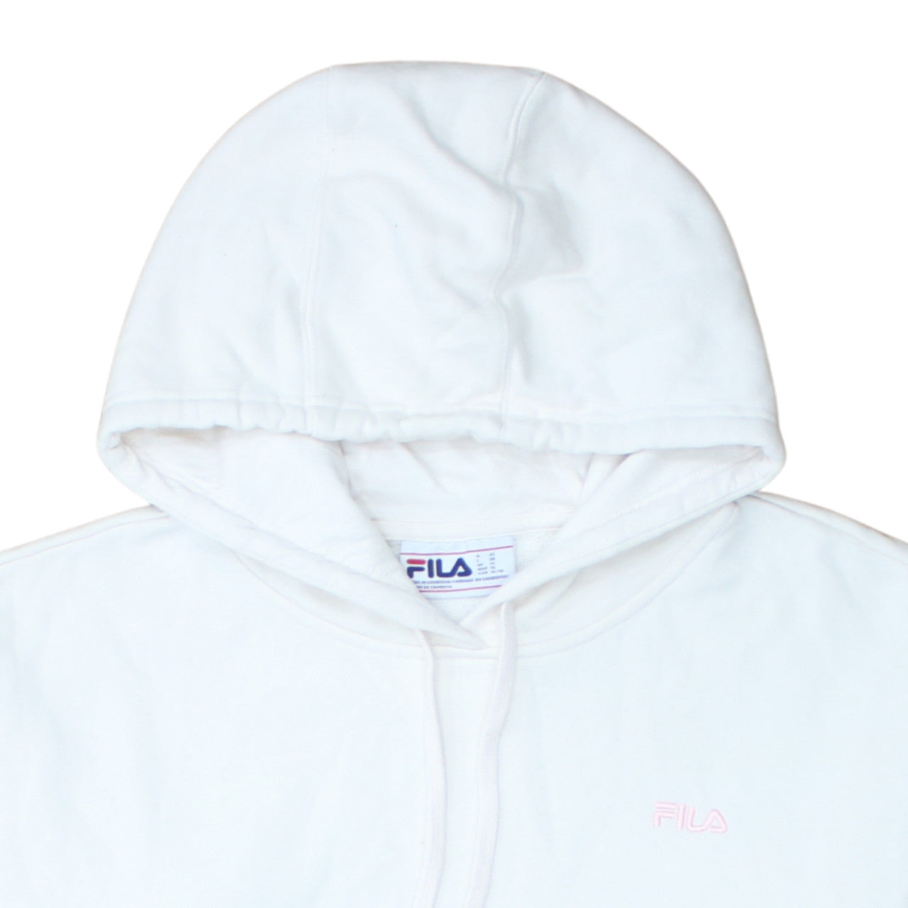 Womens UK Size XL FILA White Pullover Hoodie