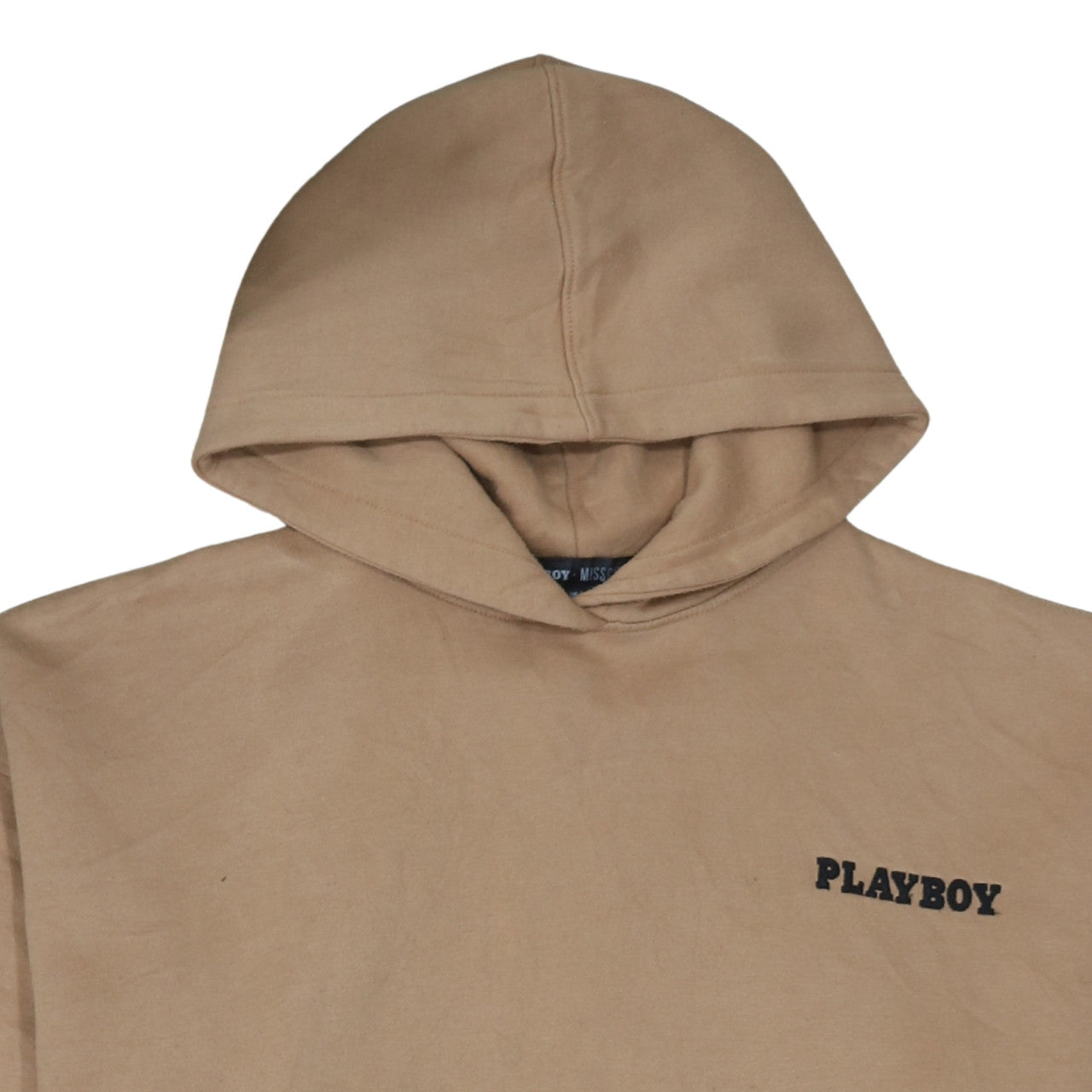Unisex Adults UK Size M Playboy x Missguided Beige Pullover Hoodie