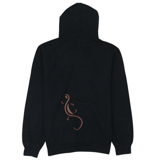 Mens UK Size M Russell Black Pullover Hoodie