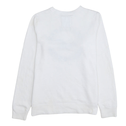 Mens UK Size S Hollister White Pullover Sweatshirt