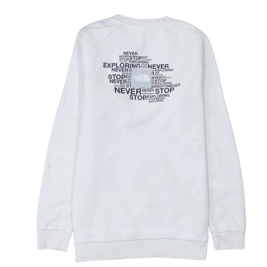 Womens UK Size S The North Face White Pullover Sweatshirt