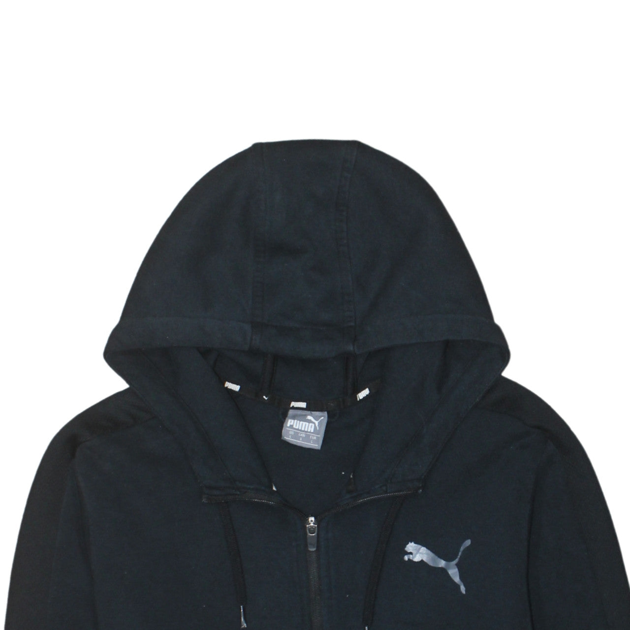 Mens UK Size L PUMA Black Full Zip Hoodie