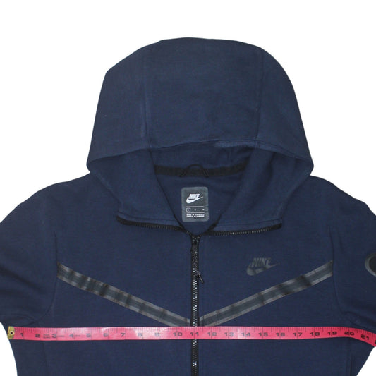 Mens UK Size M Nike Blue Full Zip Hoodie