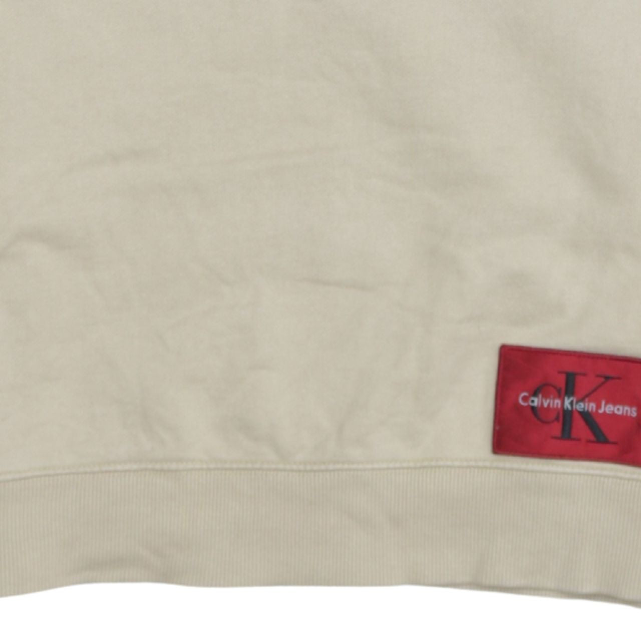 Mens UK Size S Calvin Klein Jeans Beige Pullover Sweatshirt