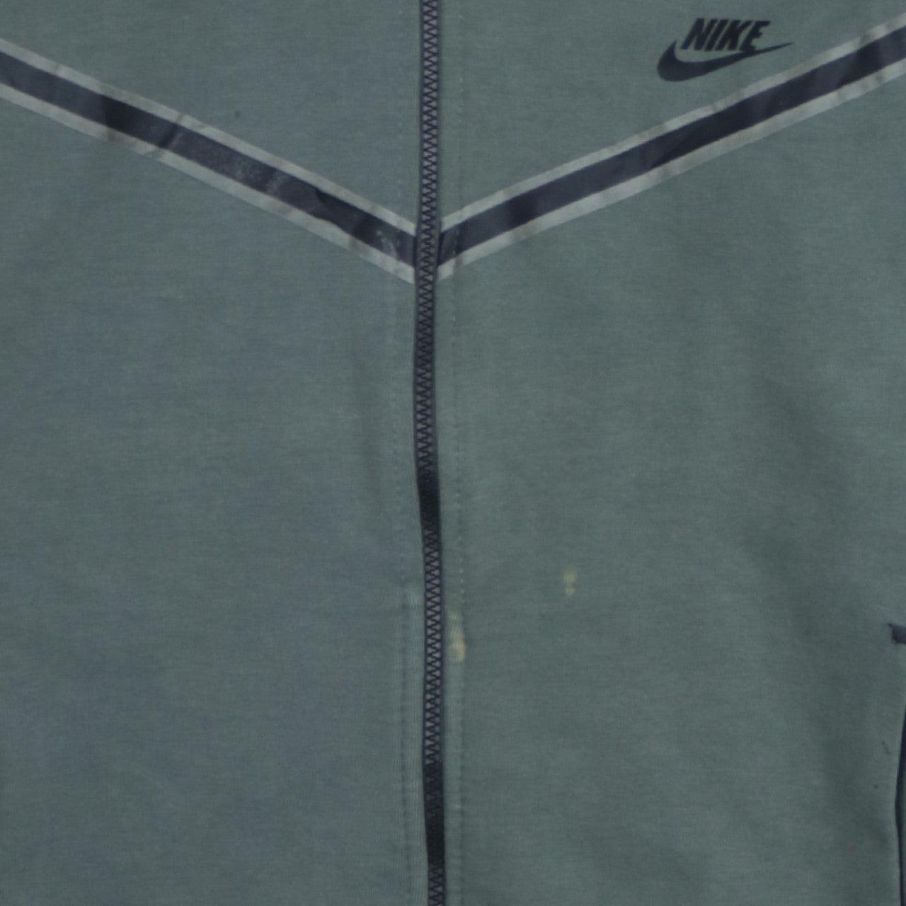 Mens UK Size M Nike Green Full Zip Hoodie