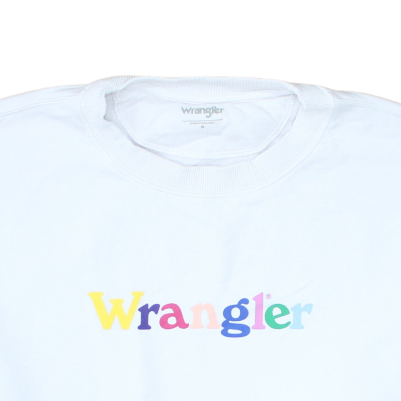 Mens UK Size M Wrangler White Pullover Sweatshirt
