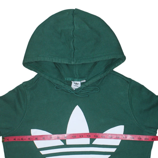 Womens UK Size 12 adidas Green Pullover Hoodie