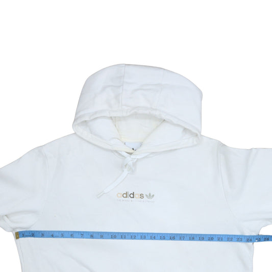 Womens UK Size L adidas White Pullover Hoodie