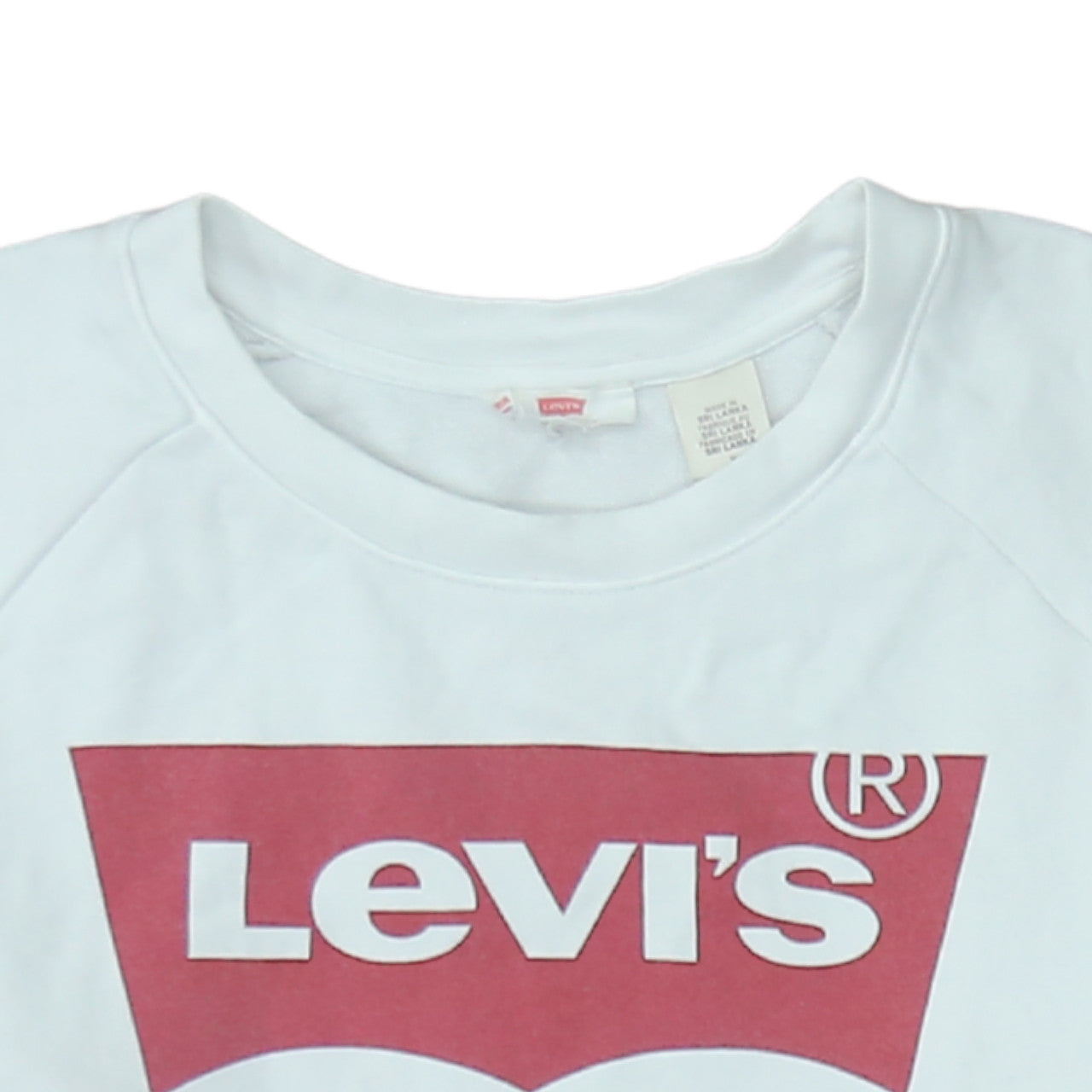 Womens UK Size M Levi's White Pullover Sweatshirt